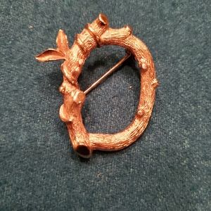 Monogram D Brooch- Sarah Coventry ABC'S